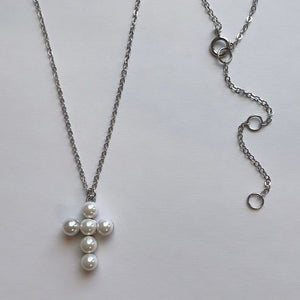 Pearl Cross Necklace