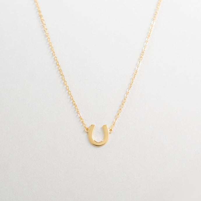 Gold Horseshoe Necklace