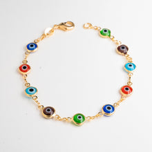 Load image into Gallery viewer, Gold-Filled Evil Eye Bracelet