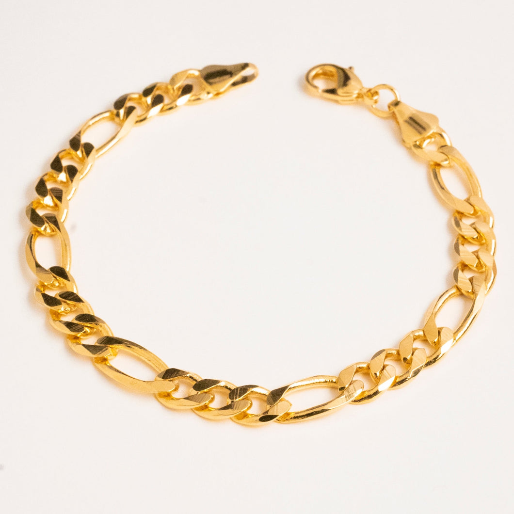 Gold Figaro Link Bracelet