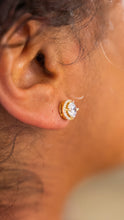 Load image into Gallery viewer, Cubic Zirconia Halo Studs