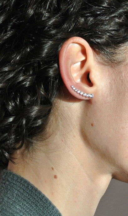 Cubic Zirconia Ear Climber