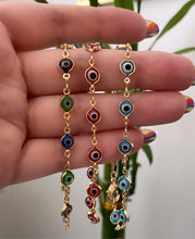 Load image into Gallery viewer, Gold-Filled Evil Eye Bracelet