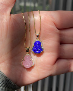 Mini Cz Color Buddha Necklace